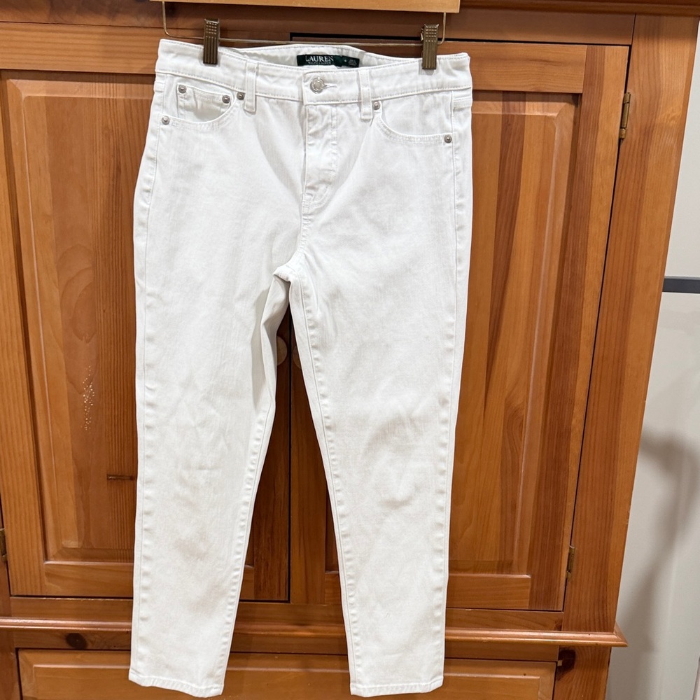 Ralph Lauren Women's Straight Leg Jeans - White